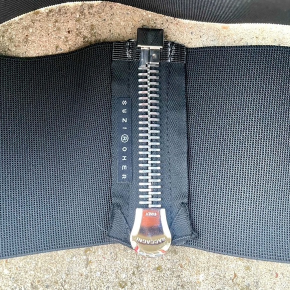 NWT! Suzi Roher Black Stretch Spandex Waistband Belt S main image 10